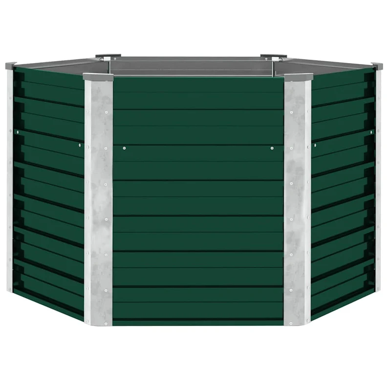 Arriate De Jardín De Acero Galvanizado Verde 129x129x77 Cm