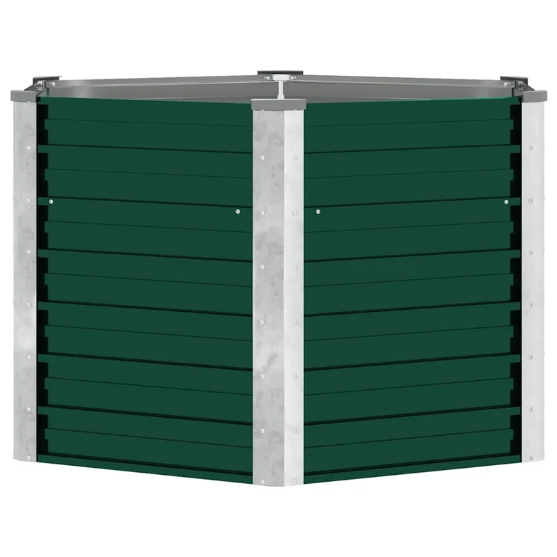Arriate De Jardín De Acero Galvanizado Verde 129x129x77 Cm
