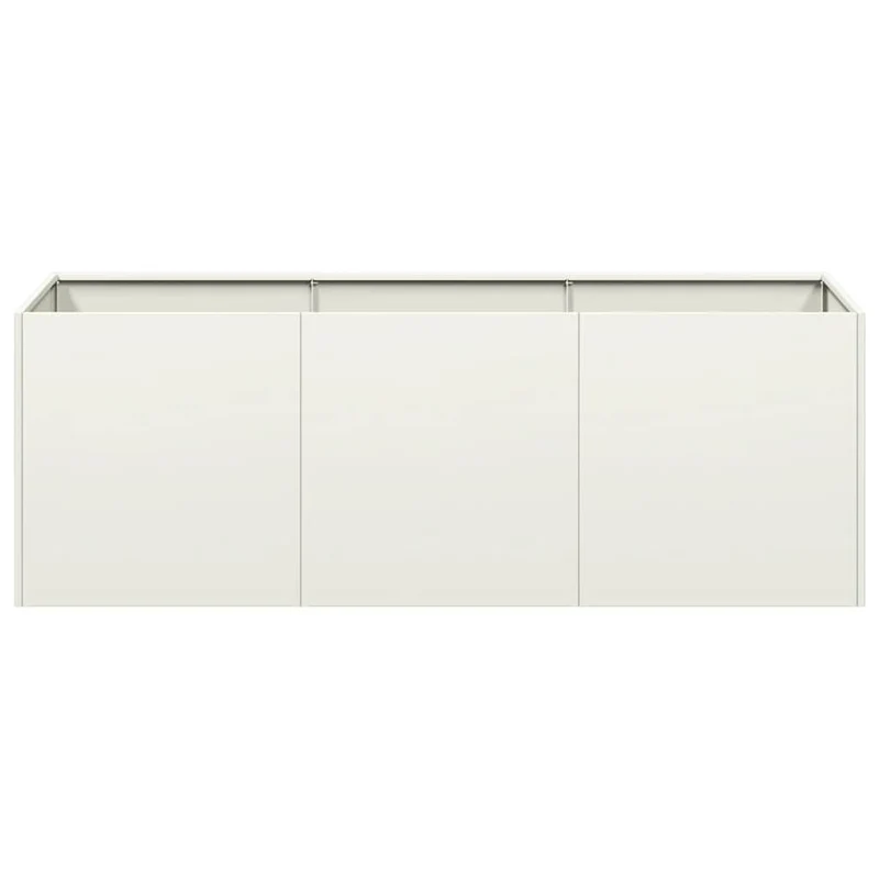 Jardinera De Acero Laminado En Frío Blanco 120x40x40 Cm