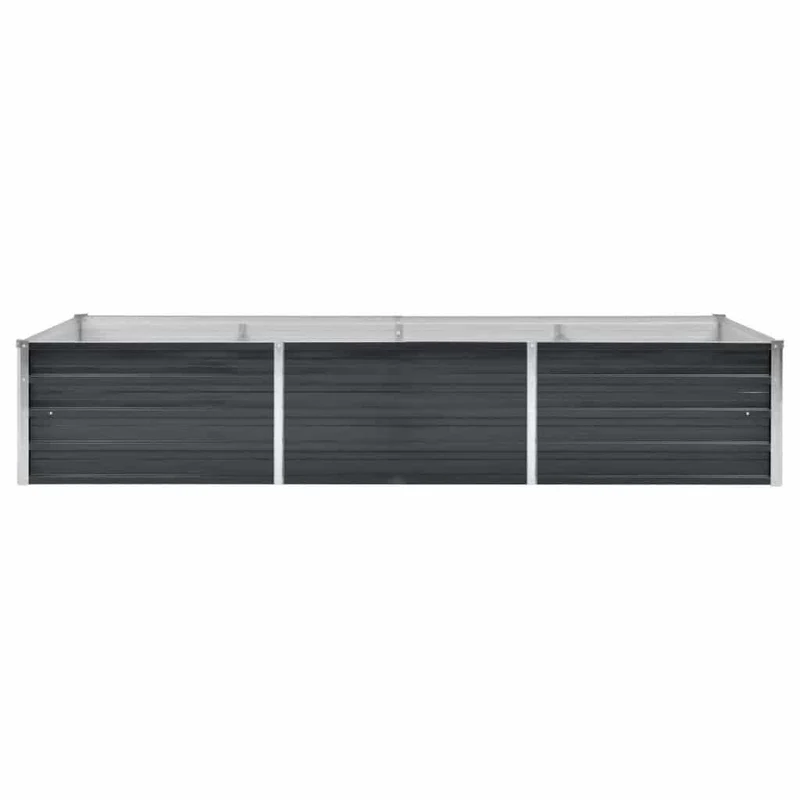 Arriate De Acero Galvanizado Gris Antracita 240x80x45 Cm