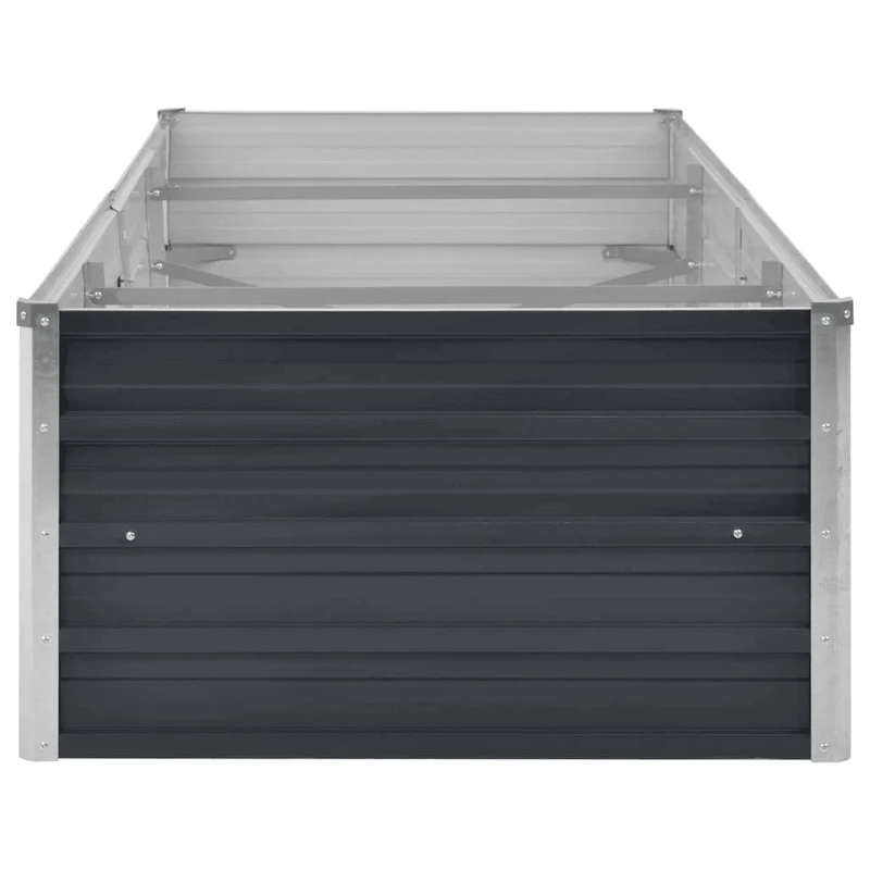 Arriate De Acero Galvanizado Gris Antracita 240x80x45 Cm