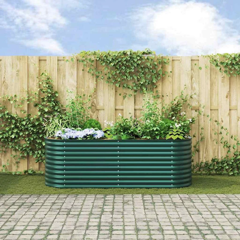 Cama Elevada Verde 240 X 80 X 81 Cm Acero