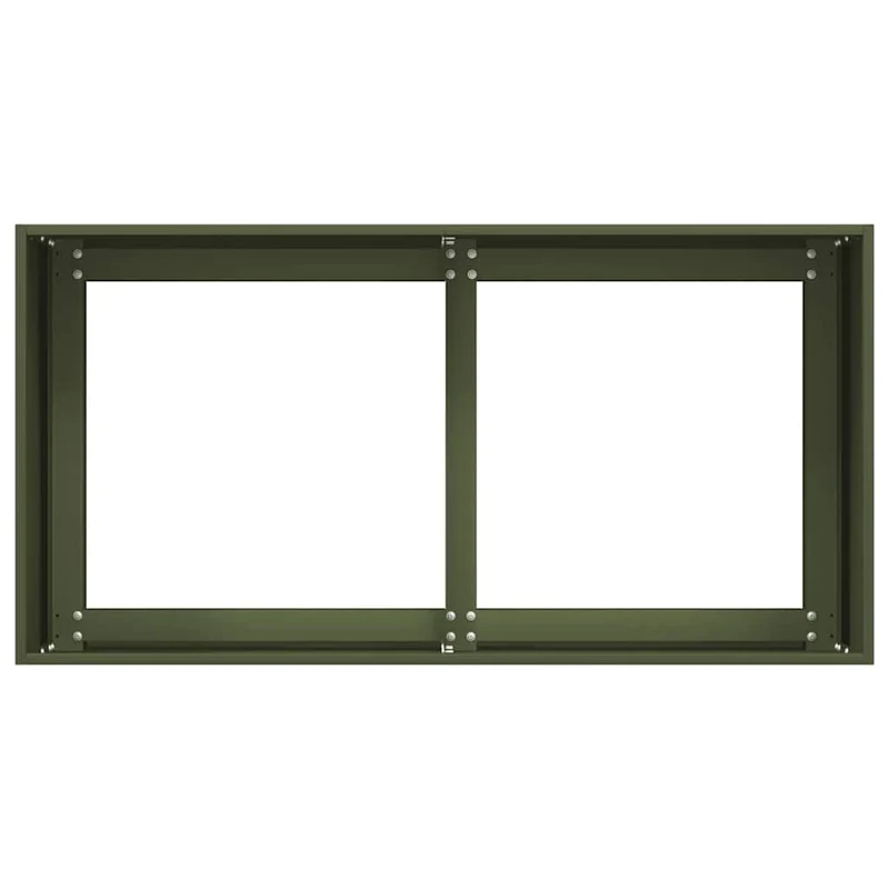 Jardinera De Acero Laminado En Frío Verde Oliva 80x40x40 Cm