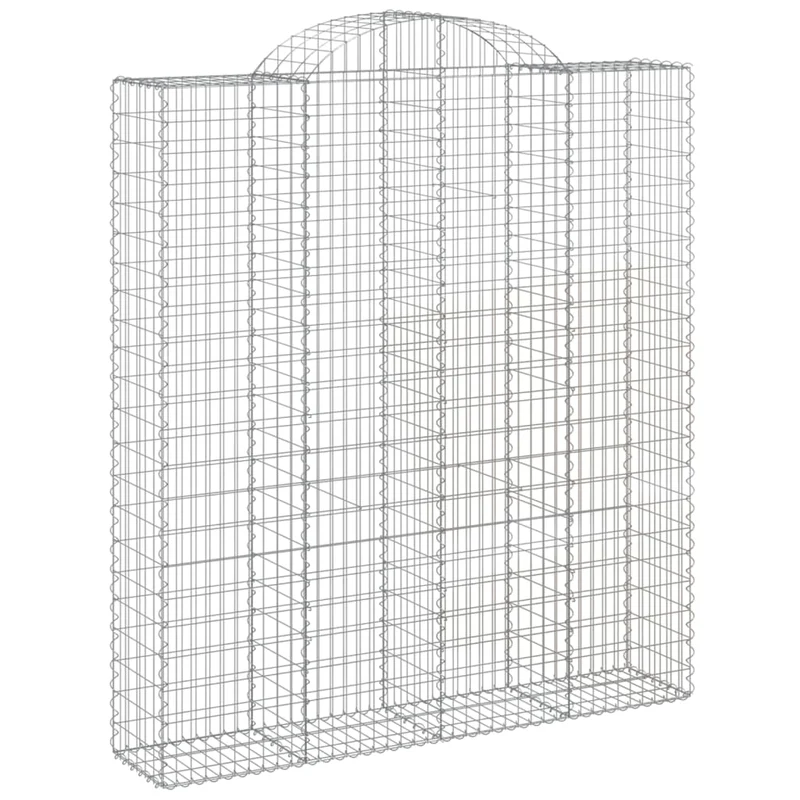 Cestas De Gaviones 8 Uds Forma De Arco Hierro 200x50x220/240 Cm