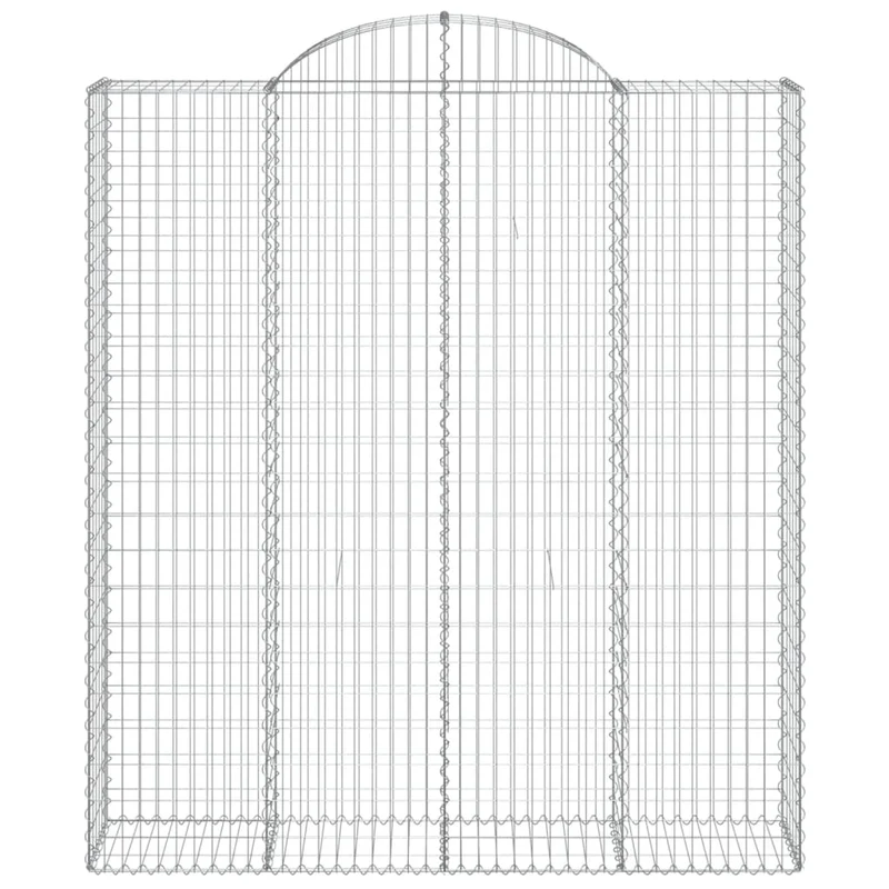 Cestas De Gaviones 8 Uds Forma De Arco Hierro 200x50x220/240 Cm