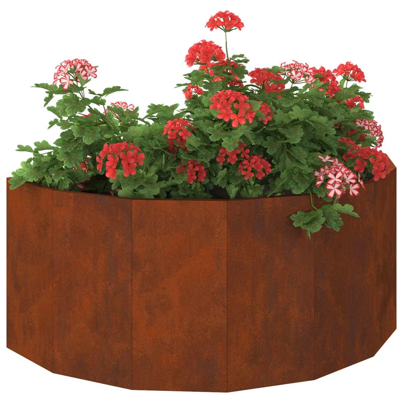Jardinera Oxidado 90 X 45 X 35 Cm Acero Autopatinable