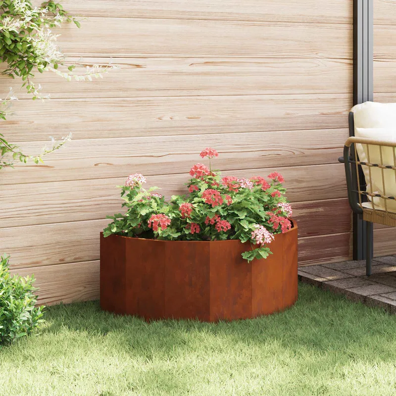 Jardinera Oxidado 90 X 45 X 35 Cm Acero Autopatinable