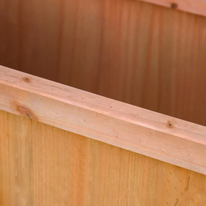 Outsunny Jardinera Con Enrejado Madera Arriate Para Trepadora 70x28x117cm Marrón