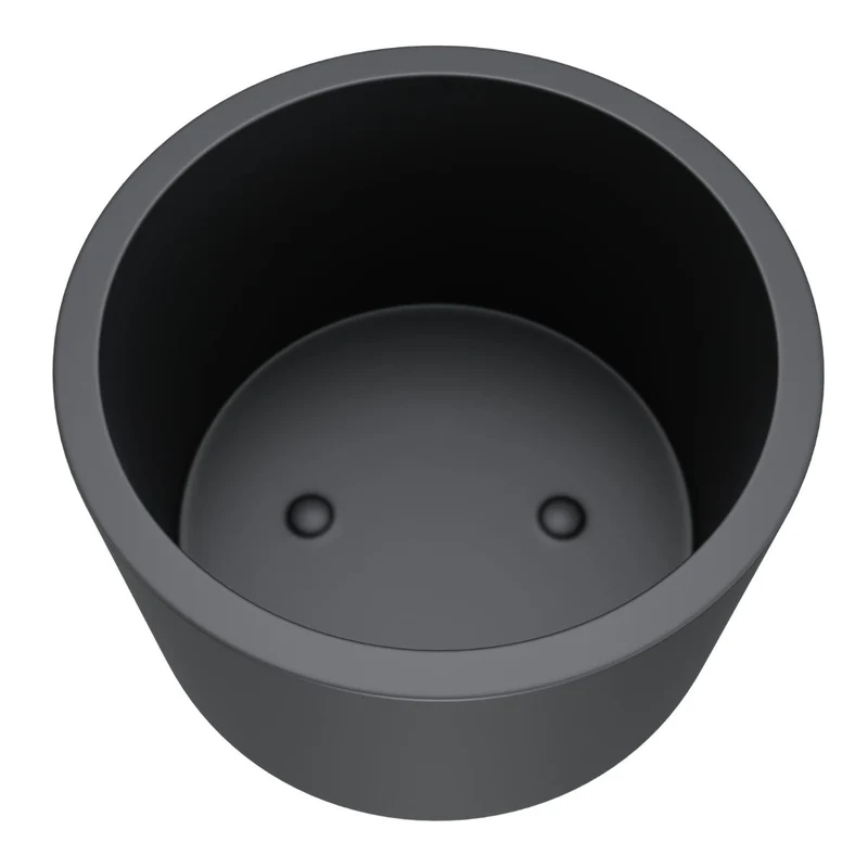 GARDRA Jardinière en polyester grise noire Ø 120x60 cm RAL 7021