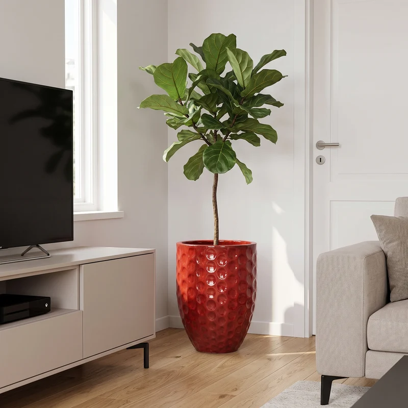 Pot MEROVEE 42x55cm rouge tropical
