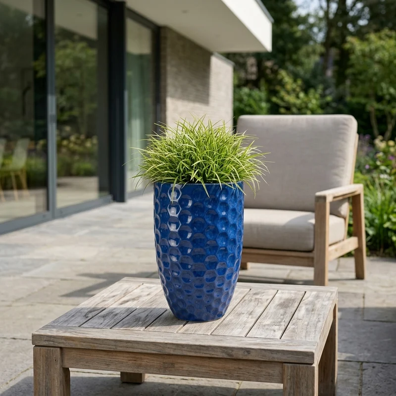 Pot MEROVEE 23x35cm bleu azur