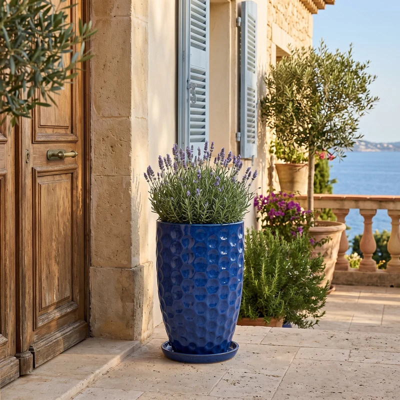 Pot MEROVEE 30x45cm bleu azur