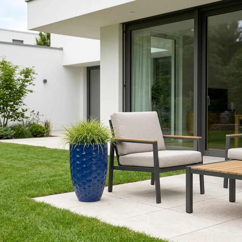 Pot MEROVEE 30x45cm bleu azur
