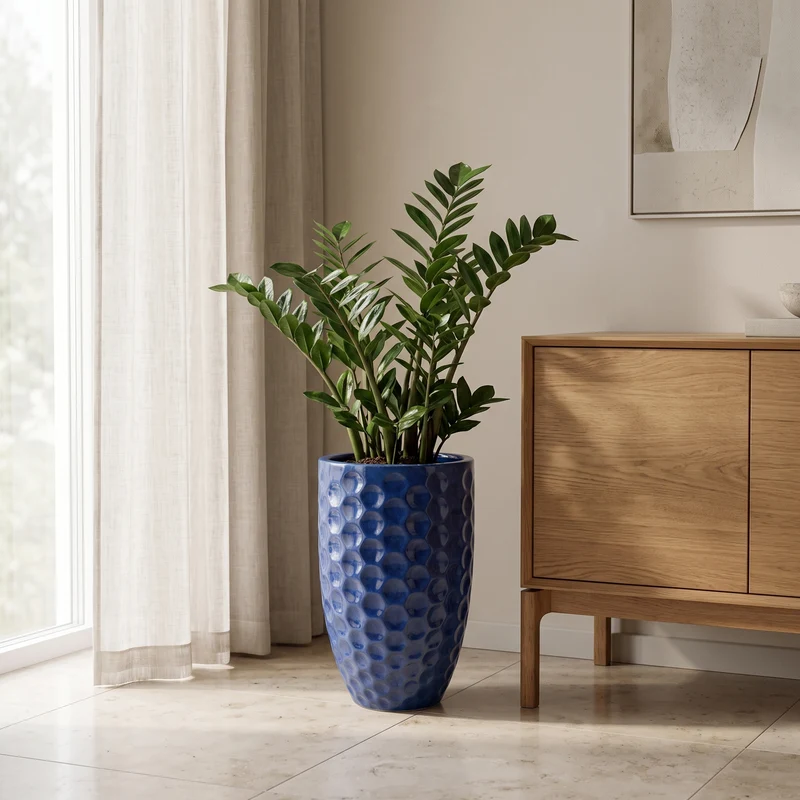 Pot MEROVEE 30x45cm bleu azur
