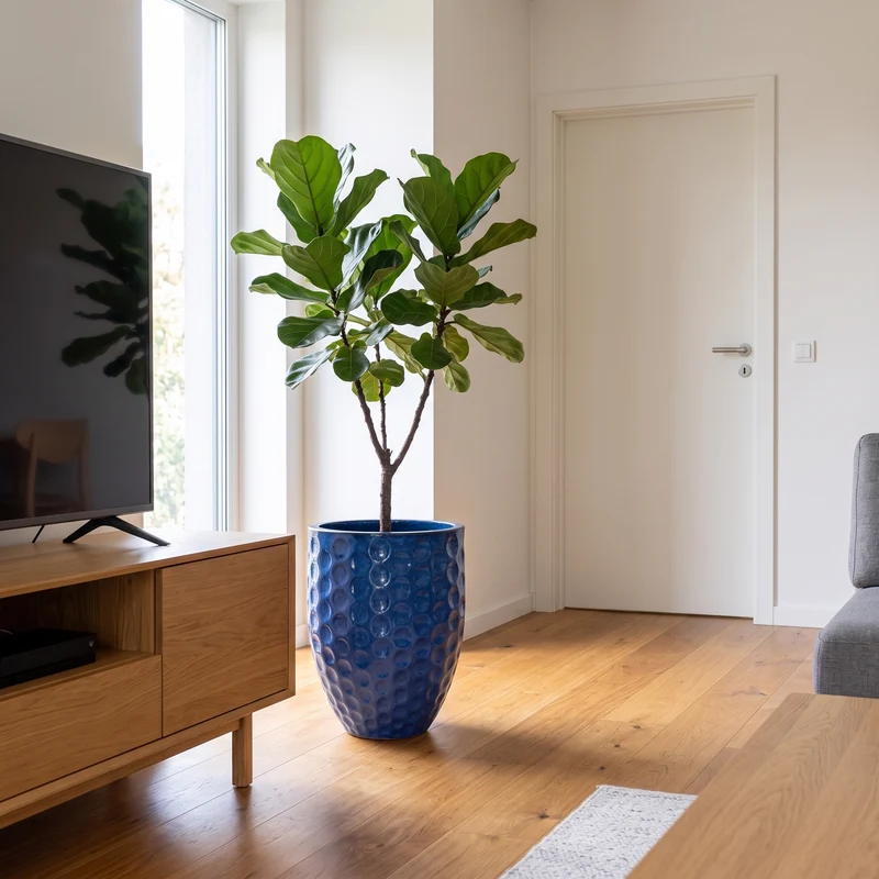 Pot MEROVEE 42x55cm bleu azur