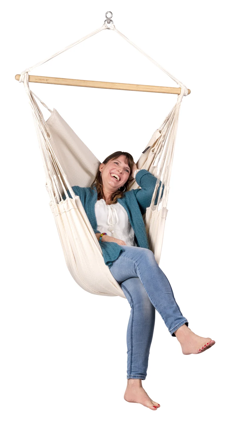 Silla colgante para jardín y terraza Habana Latte - La Siesta