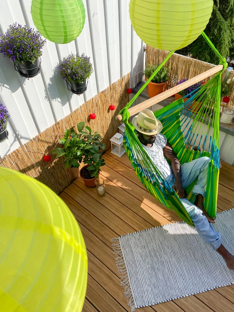 Silla exterior colgante Domingo (Lime)