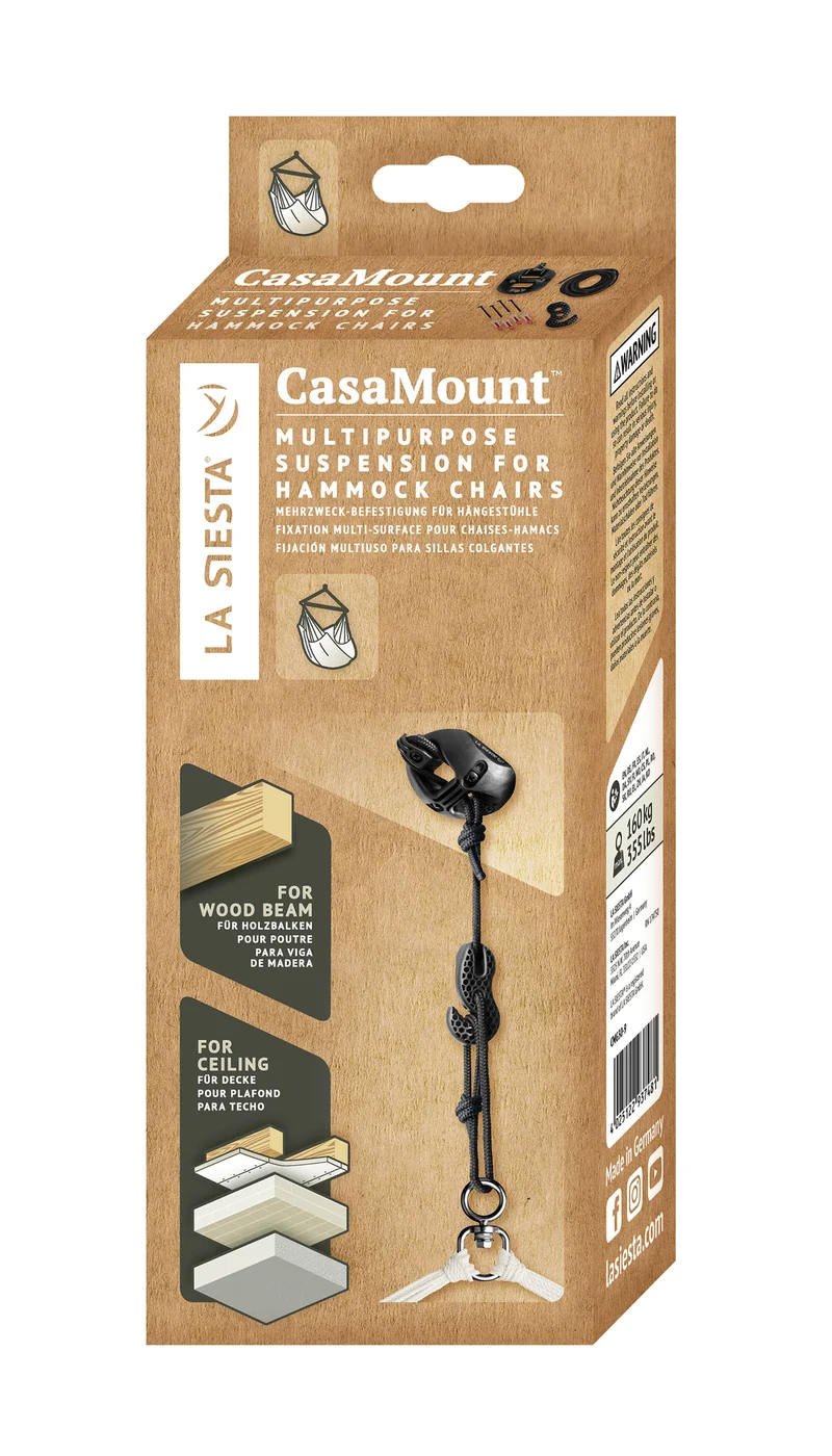 CasaMount Black - Sujeción universal para sillas colgantes