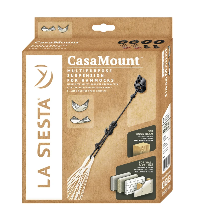 CasaMount Black - Sujeción universal para hamacas