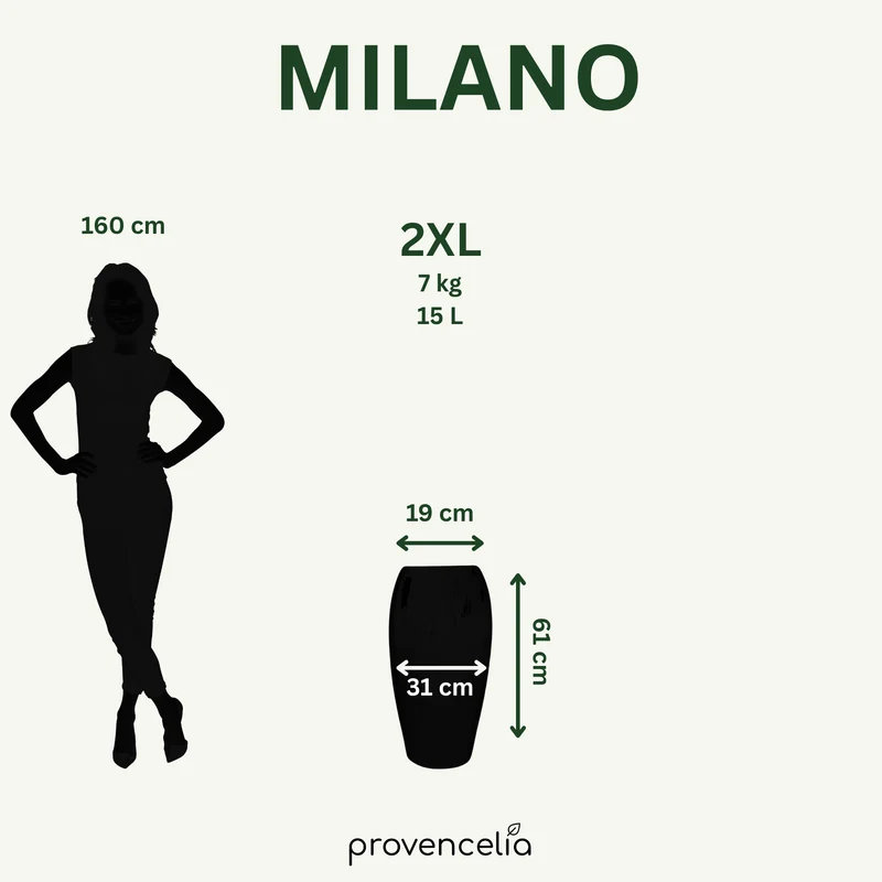 Pot MILANO 31x61cm Rose