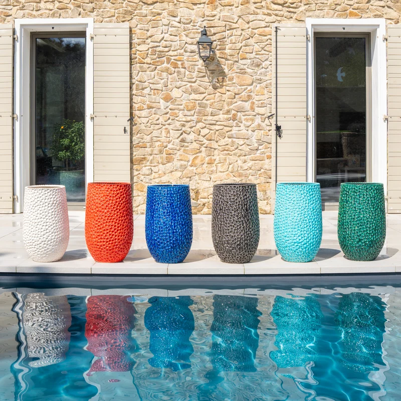 Pot PARIS 39x63cm turquoise