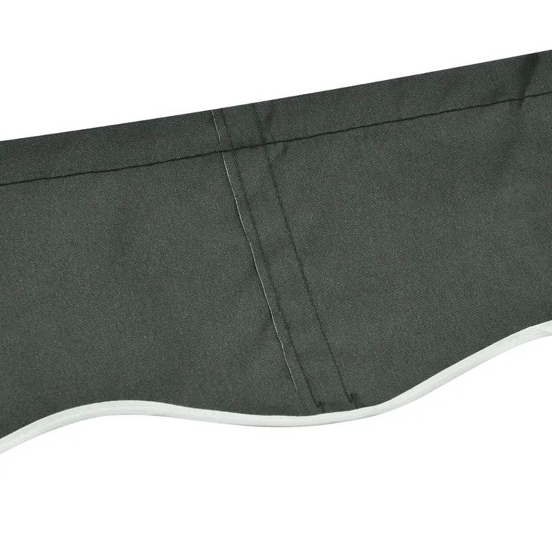 Outsunny Techo de Repuesto para Toldo, 382x240 cm, Lona para Toldo con Dobladillo, Protección UV, Impermeable, Tela de Repuesto para Patio, Terraza, Jardín, Balcón, Gris
