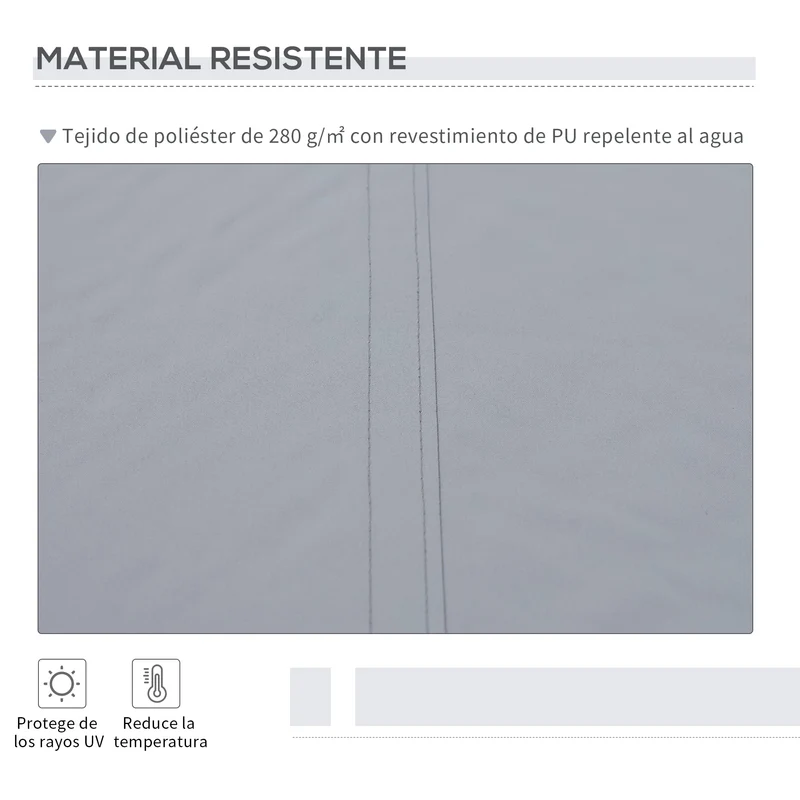Outsunny Toldo Manual Retráctil 395x245 cm, Toldo Exterior Terraza con Ángulo Ajustable, Brazo Articulado, Montaje a Pared, Estructura de Aluminio, Anti-UV e Impermeable, para Jardín, Gris