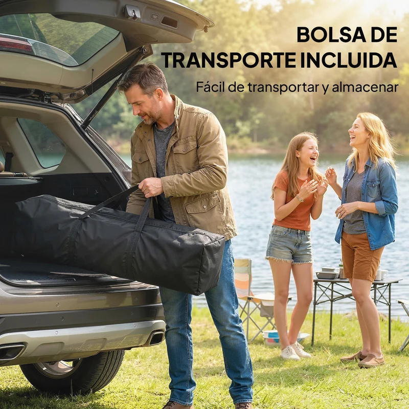 Outsunny Carpa Plegable 3x3 m, Pop-up, con 4 Laterales Extraíbles, Cenador de Jardín con UPF50+, Bloqueo Central, Altura Ajustable, Bolsa de Transporte, Sacos Arena, Gazebo para Exterior, Verde