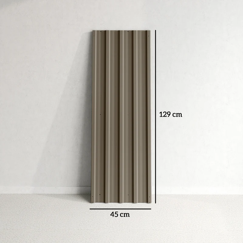 Outsunny 12x Paneles para Tejado de Acero Galvanizado, Chapas Perfiladas de Techo 7m², para Caseta de Herramientas, Cobertizo, Garaje, Exterior, 129x45cm, Marrón