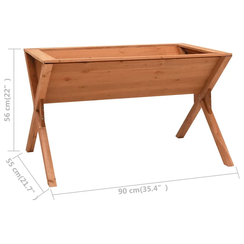 Jardinera De Madera De Abeto 90x55x56 Cm