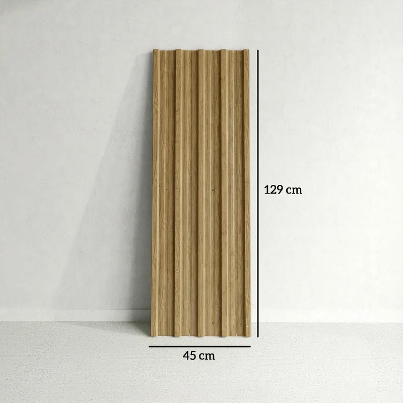 Outsunny 12x Paneles para Tejado de Acero Galvanizado, Chapas Perfiladas de Techo 7m², para Caseta de Herramientas, Cobertizo, Garaje, Exterior, 129x45cm, Madera Natural
