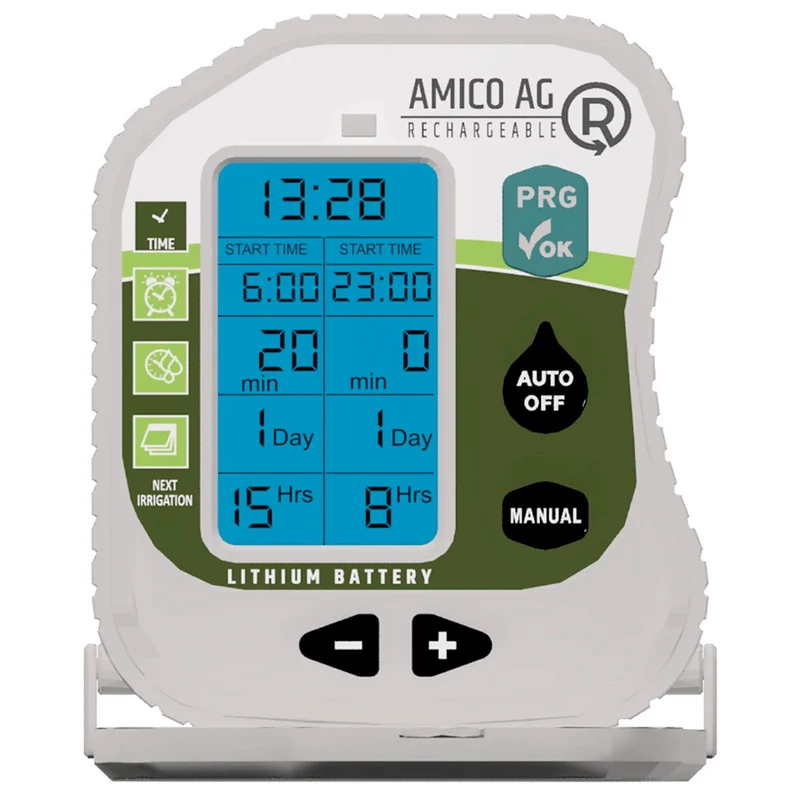 Programador De Riego A Pilas Rain Amico Ag R. Adecuado Para Pequeños Huertos E Invernaderos - 4 Zonas
