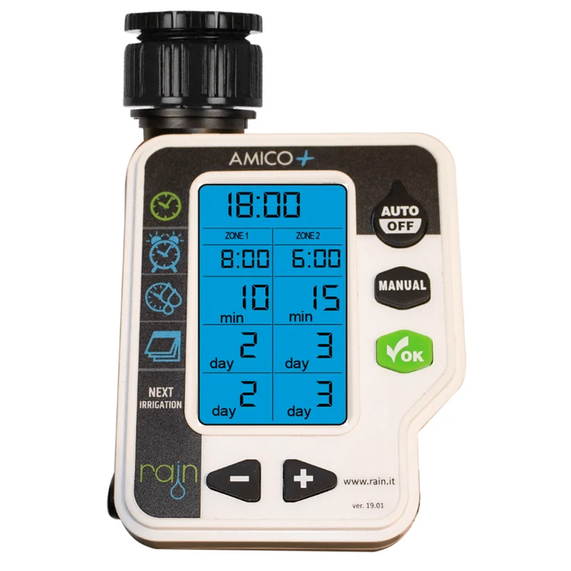 Programador De Grifo Rain Amico+. Disponible En 1 Y 2 Zonas - 2 Zonas