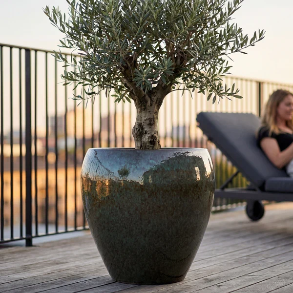 Pot LAFONTAINE2 67x68cm vert brumeux