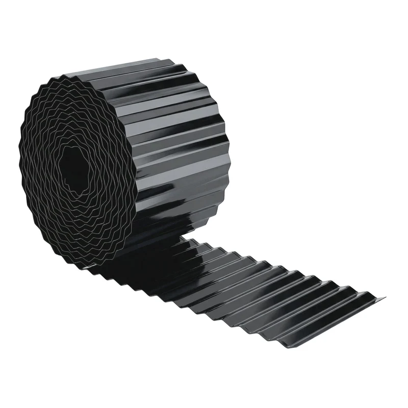 Outsunny Valla de Jardín Metálica, 650x20 cm, Valla de Jardín Exterior de Acero Galvanizado Corrugado Resistente, Fácil de Instalar, para Huerto, Patio, Terraza, Césped, Gris Oscuro