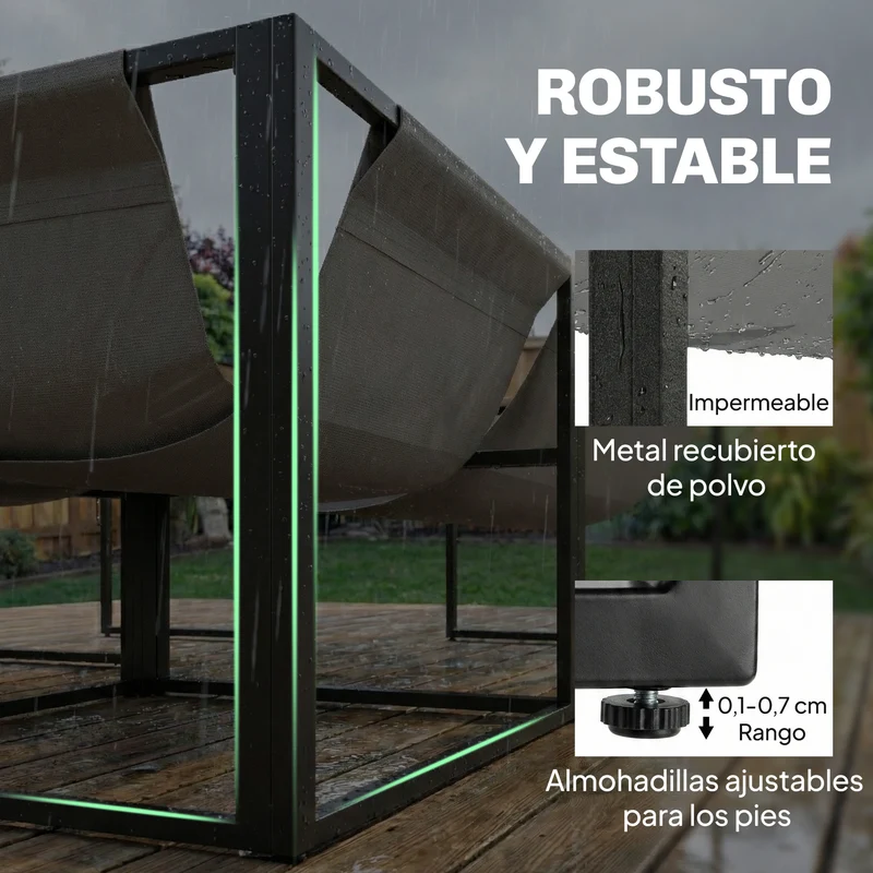 Outsunny Conjunto de Muebles Jardín Exterior de 4 Piezas, Sofá Exterior Seccional Resistente Forma de L con Cojines Gruesos, 2 Sofás de 2 Plazas, Sofá de Esquina y Mesa Centro de Vidrio Templado, Gris