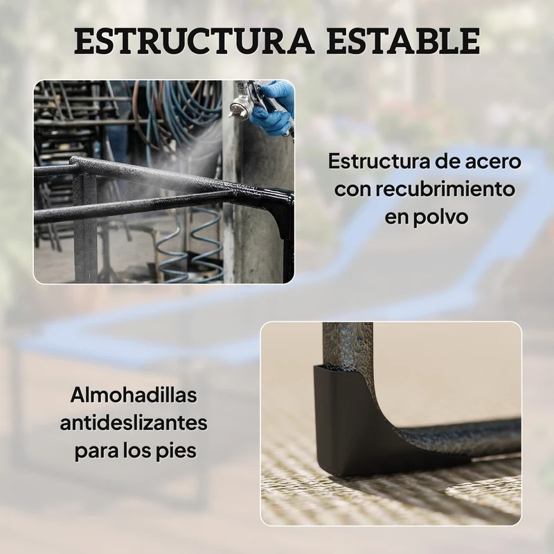 Outsunny Tumbona Plegable, Tumbona Jardín Exterior con Respaldo Ajustable en 4 Posiciones, Asas de Transporte y Respaldo de Textilene, Carga 120 kg, para Terraza, Piscina, Playa, 175x58x68 cm, Azul