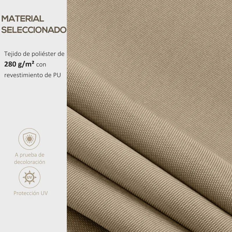 Outsunny Techo de Repuesto para Toldo, 382x240 cm, Lona para Toldo con Dobladillo, Protección UV, Impermeable, Tela de Repuesto para Patio, Terraza, Jardín, Balcón, Beige