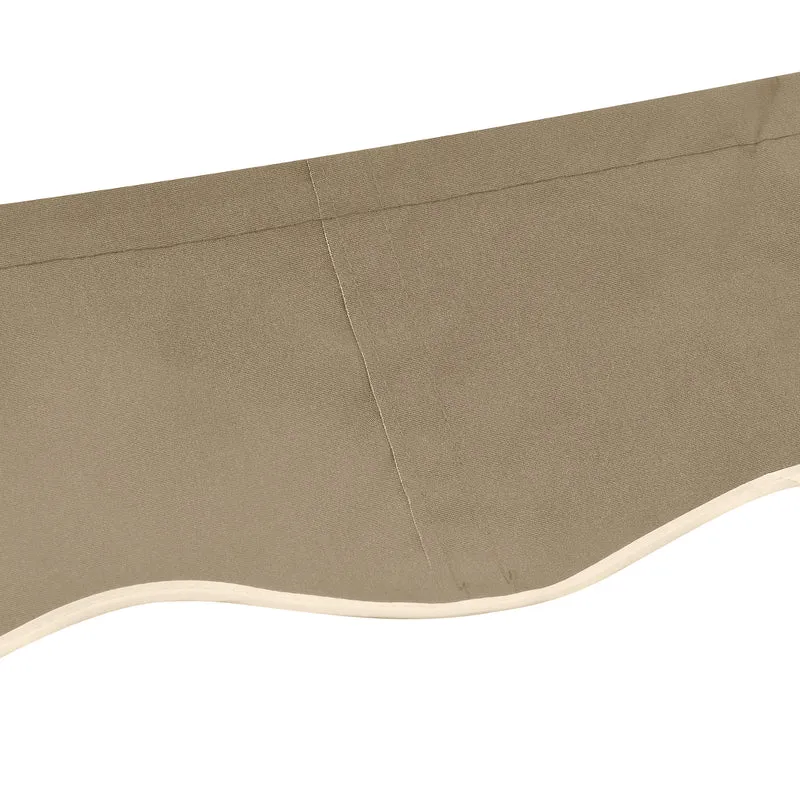 Outsunny Techo de Repuesto para Toldo, 382x240 cm, Lona para Toldo con Dobladillo, Protección UV, Impermeable, Tela de Repuesto para Patio, Terraza, Jardín, Balcón, Beige