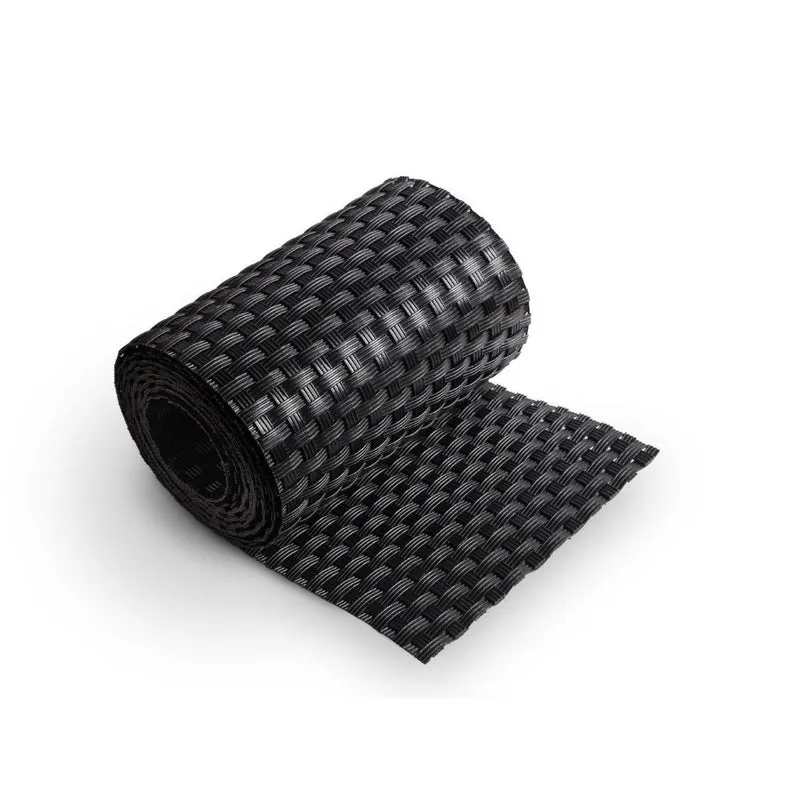 Rollo de Ratán Trenzado (Negro) 19x255 cm