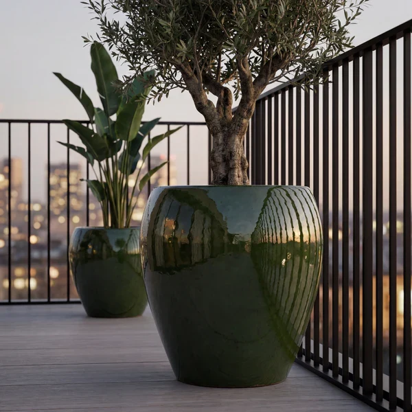 Pot LAFONTAINE2 50x52cm vert profond