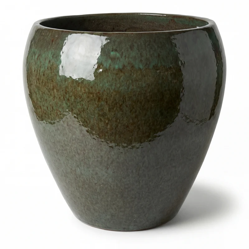 Pot LAFONTAINE2 67x68cm vert brumeux