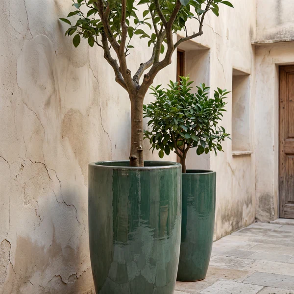 Pot EIFFEL 37x70cm brume de jade