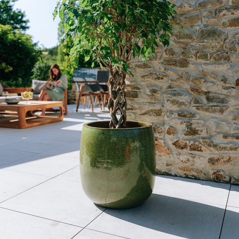 Pot SOCRATE 40x49cm vert tropical