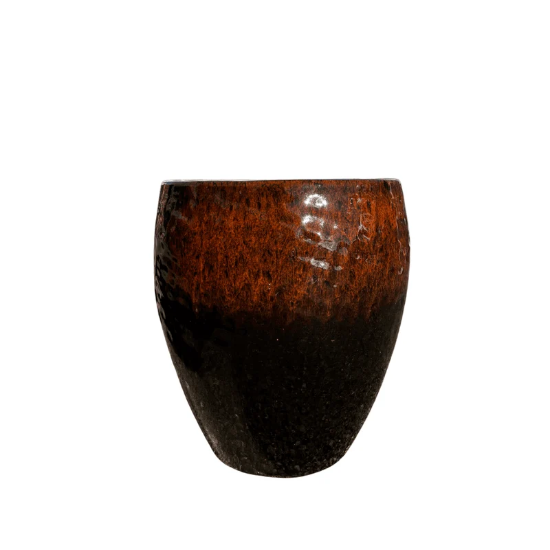 Pot POSEIDON2 28x31cm noir et orange