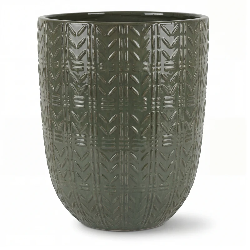 Pot MERCURE 51x64cm vert crème
