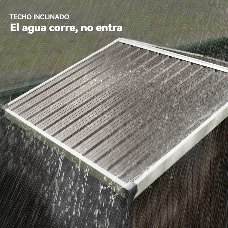 Outsunny Caseta De Jardín Exterior 1,1 M² 136x87x176 Cm Puerta Corredera Marrón