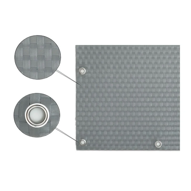 Panel de Ratán para Balcón o Valla (Gris) 100x500 cm