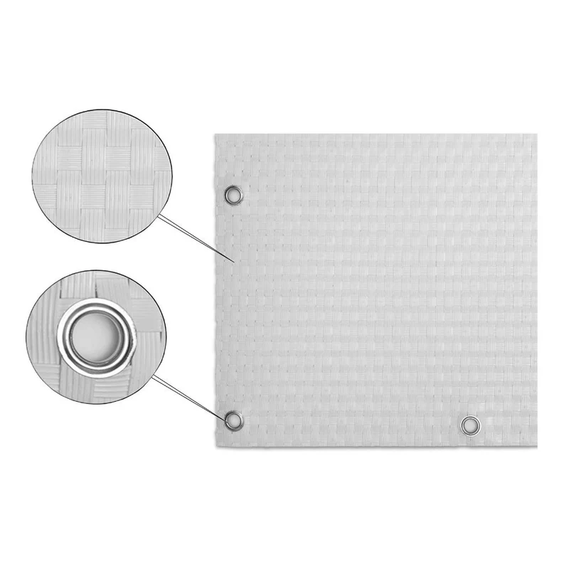 Panel de Ratán para Balcón o Valla (Blanco) 100x500 cm