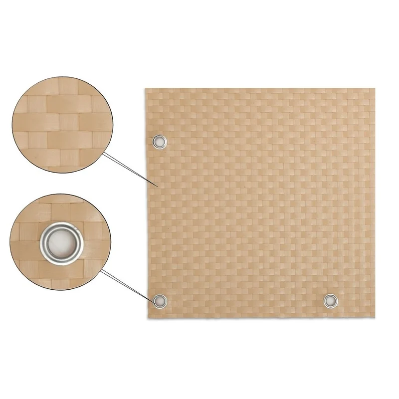 Panel de Ratán para Balcón o Valla (Beige) 100x300 cm